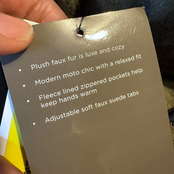 Cuddl Duds Olive Teddy Moto Jacket for Women XL baddie comfy faux fur NEW - Picture 8 of 10